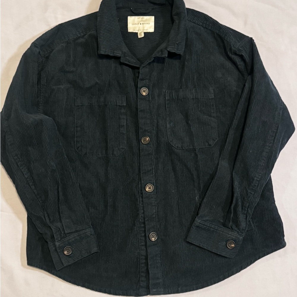 Lucky Brand Green Corduroy Button Up Shirt Jacket – Size S - Picture 2 of 7